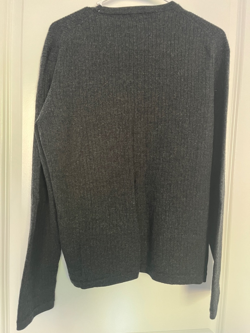 J. Crew Charcoal Ribbed Merino Wool Crewneck Sweater - Picture 3 of 6